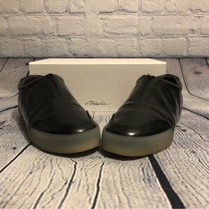 3.1 Phillip Lim 'Morgan' Black Leather Slip-On Sneakers - Size 36.5 (EU 37)